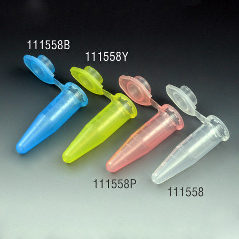 Globe Scientific Microcentrifuge Tube, 1.5mL, PP, Attached Snap Cap, Graduated, Blue Image